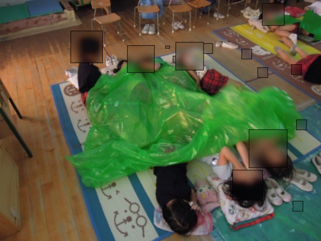 大きな葉っぱのお布団！