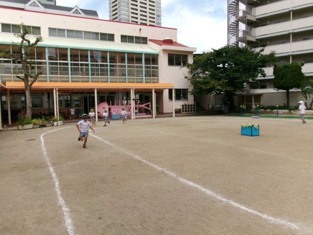 予行後に「走る練習～！」といって元気に走っていました