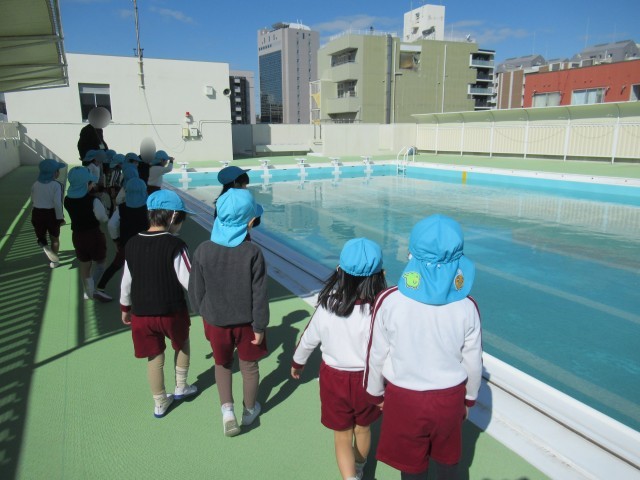 小学校のプールは大きいなあ