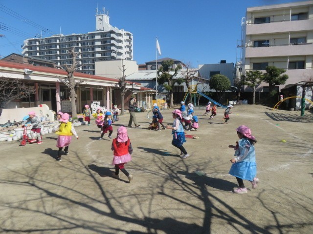 おにごっこしたら、体がほかほかになったよ！