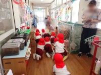 ５歳児にばれないように廊下を通ろう！