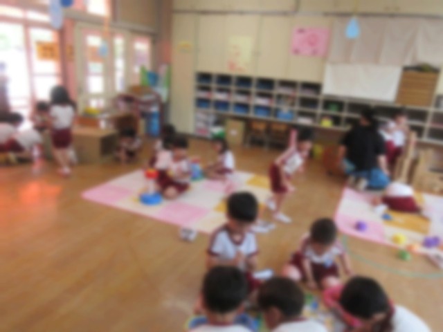 ももぐみの保育室でみんなで遊んだよ！